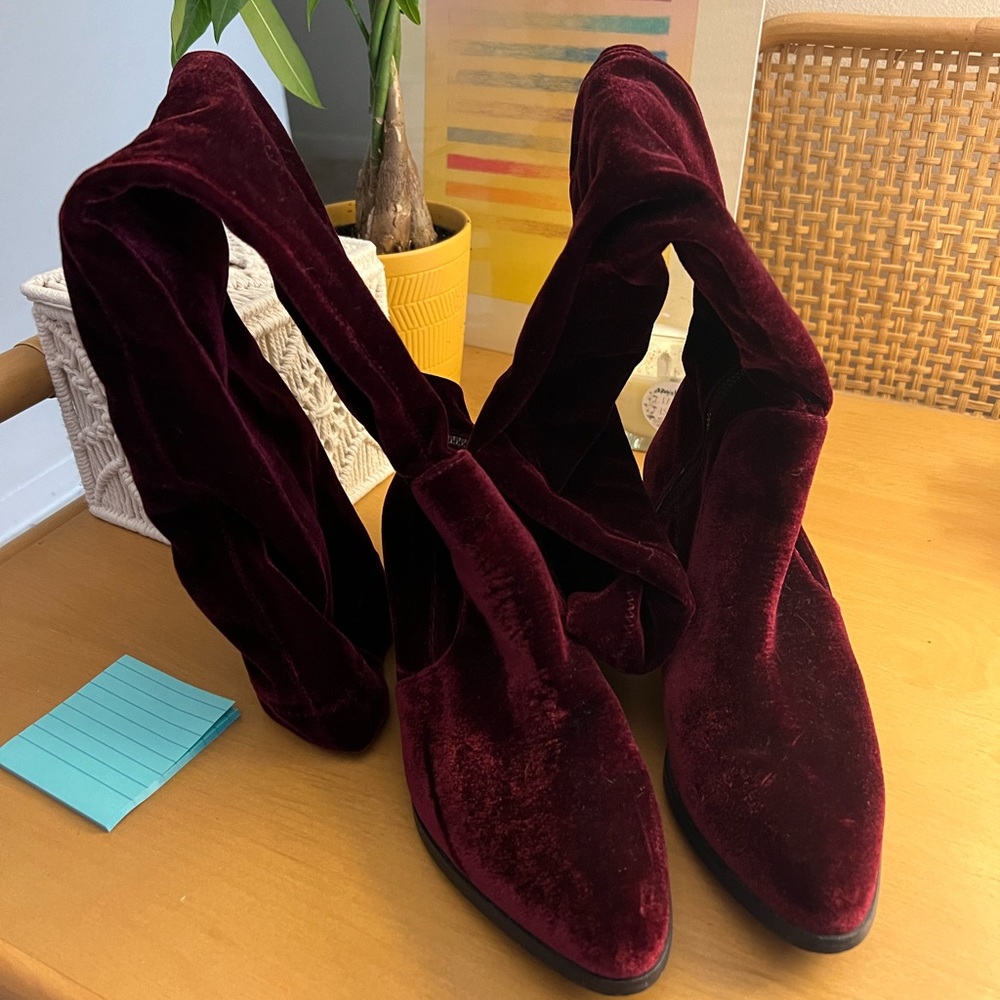 Sol Sana Bianca Boot Burgundy Velvet 38